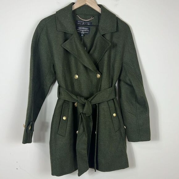 J. Crew Trench coat in double-faced Italian wool $368 Size XS - Picture 5 of 14